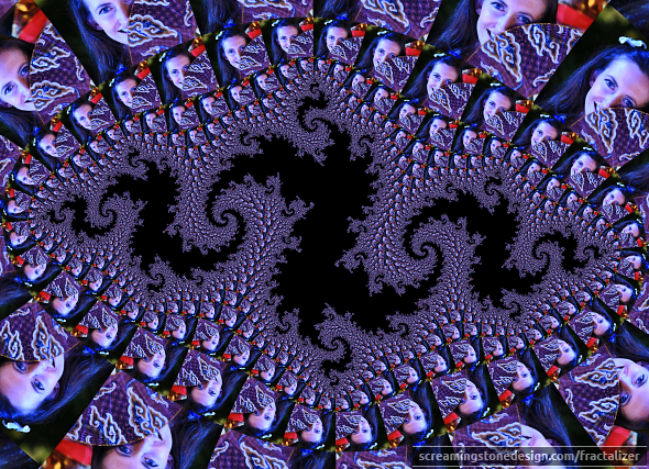 A pretty girl in a Julia Set fractal