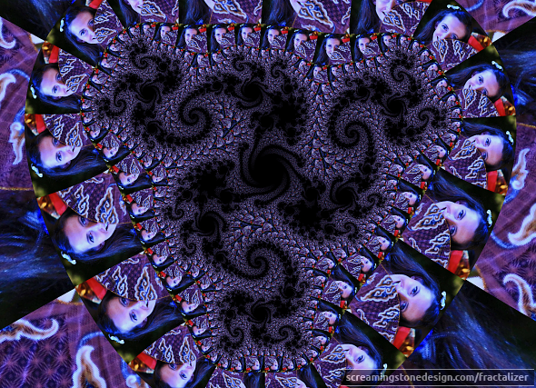 A pretty girl in a Julia Set fractal