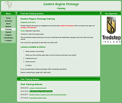 Training page Training page