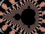 A photo of George Takei tessellated in a Mandelbrot Set fractal