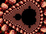 A photo of Hector Heathwood (photographer) tessellated in a Mandelbrot Set fractal
