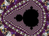 A photo of Silvana Cabrera tessellated in a Mandelbrot Set fractal