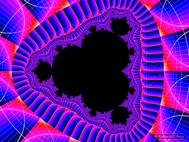 Image tessellated inside a Multibrot Set #2, z = z⁴+c