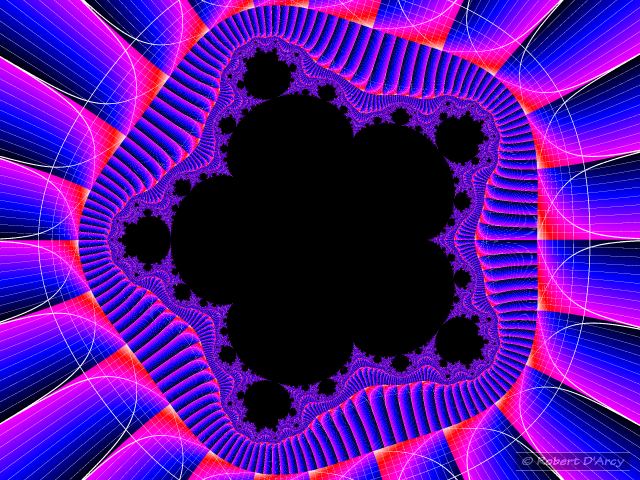 Image tessellated inside a Multibrot Set #4, z = z⁶+c