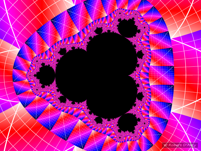 Image tessellated inside a Multibrot Set #6, z = z⁴+c