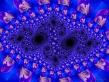 A photo of Lucie from L.E.J. tessellated in a Julia Set fractal