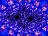A photo of Lucie from L.E.J. tessellated in a Julia Set fractal