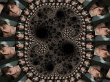 A photo of Chris Cotten (actor) tessellated in a Julia Set fractal