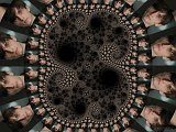 A photo of Chris Cotten (actor) tessellated in a Julia Set fractal