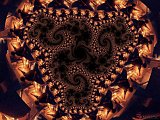 A photo of Robin Hilliard tessellated in a Julia Set fractal