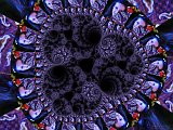 A photo of Gemma Grennan tessellated in a Julia Set fractal