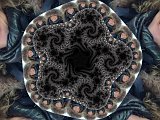 A photo of Melanie tessellated in a Julia Set fractal