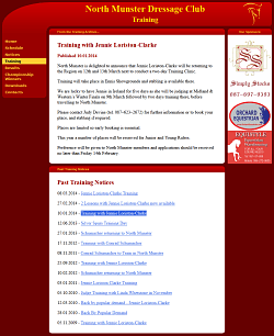 Training page Training page