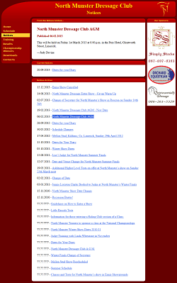 Notices page Notices page