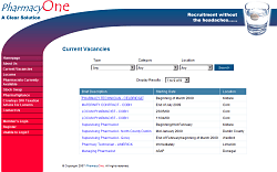 Current vacancies page