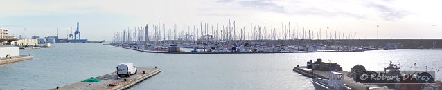 View of the marina in Sète harbour