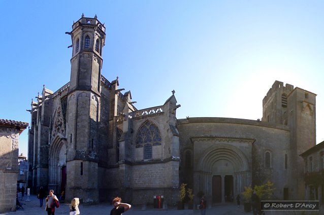 View from Place August Pierre Pont of La basilique Saint-Nazaire
