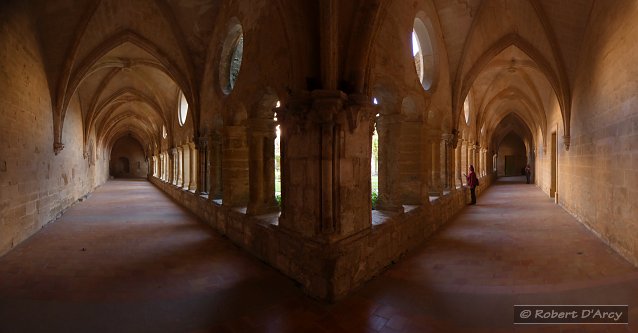 View from another corner of the cloister at Abbaye de Valmagne