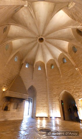 View inside Tour de Constance looking up