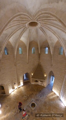 View inside Tour de Constance looking down