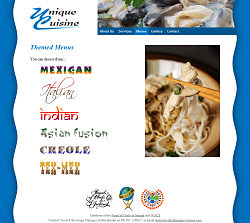 Themed menus page Themed menus page